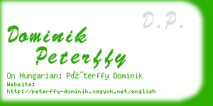 dominik peterffy business card